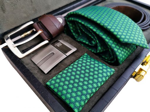ست هدیه مردانه کمربند و کراوات