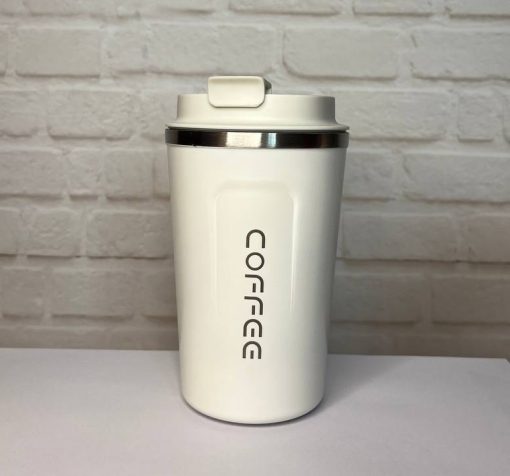 تراول ماگ مدل coffee کد C02 رنگ سفید